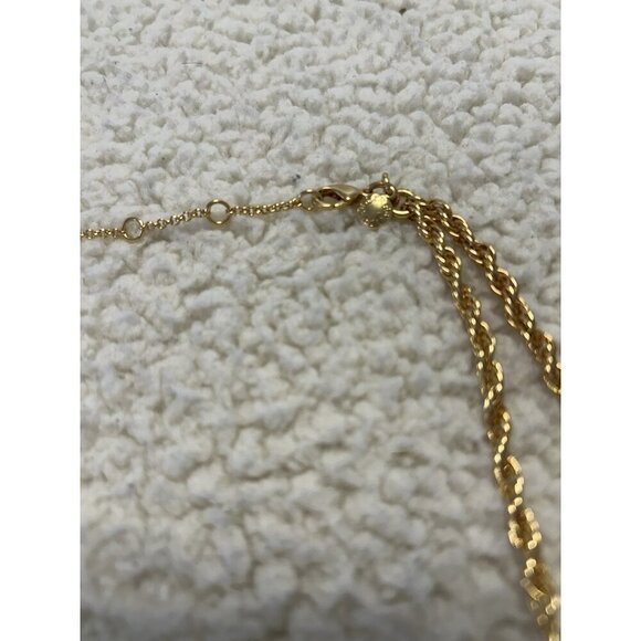 J CREW Double Layered Pearl Gold Link Chain Necklace 16"+18" - Picture 6 of 6